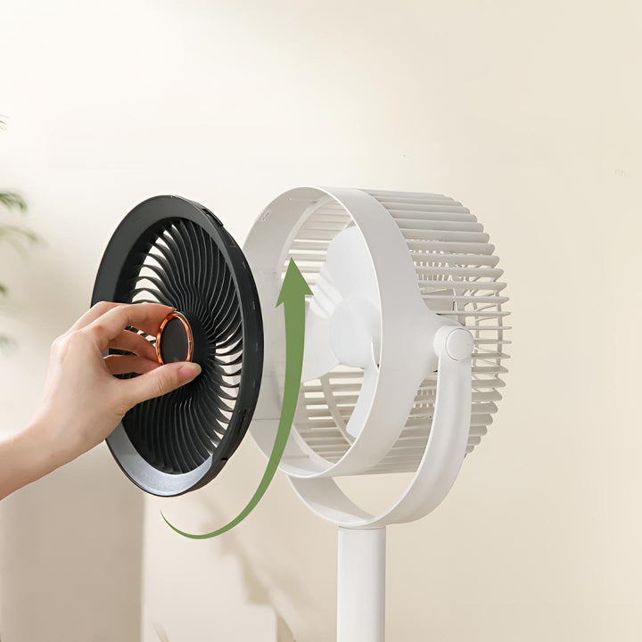 Wiederaufladbarer Bodenstehender Desktop-Ventilator mit Nachtlicht, tragbarer zu Hause beweglicher V