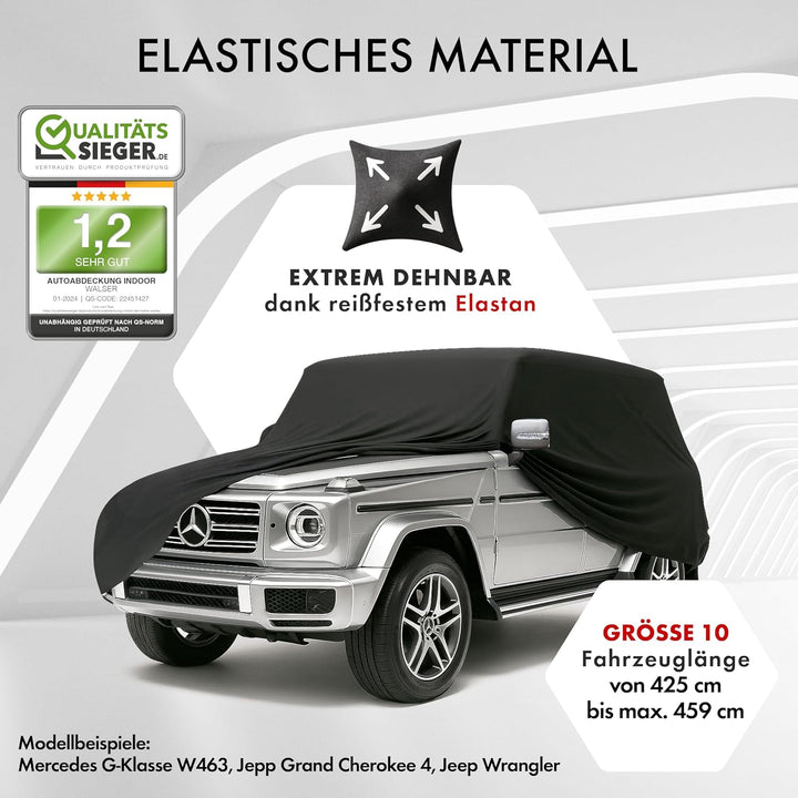 Walser Premium Abdeckung Auto Indoor Stretch Plus Qualitätssieger Sehr Gut* Autoabdeckung Winter Aut