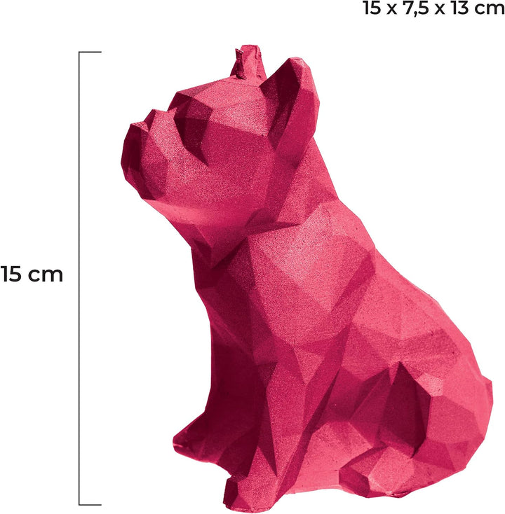 Candellana Handmade Bulldog Low-Poly Kerze Geschenk- Lustig - Dekorative Kerze - Home Décor - Gesche
