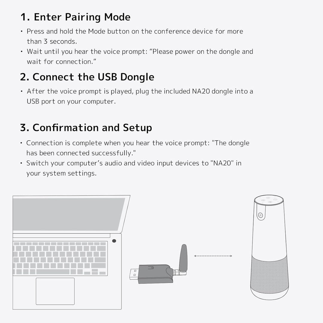 NEARITY NA20 Bluetooth Adapter PC für NEARITY 120 Max Webcam Dongle NA20, Dongle NA20