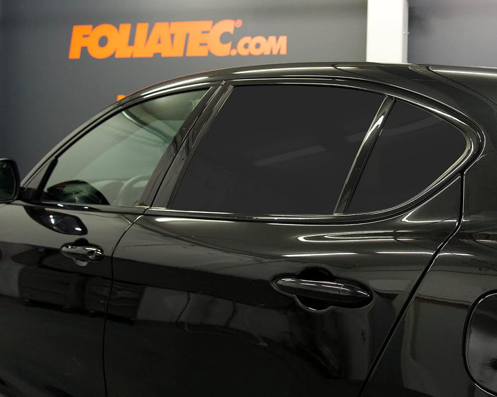 Foliatec Chrome Out Set Auto Zierleisten Folie Zierstreifen zum Folieren von Auto Chromleisten, schw