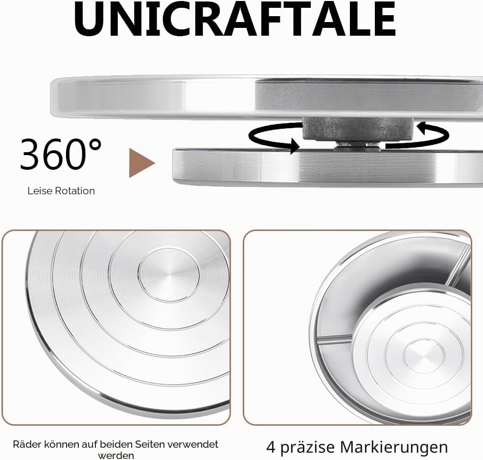 UNICRAFTALE 24.5cmGrosse Drehscheibe Für Töpferwaren Metall Keramik Drehscheibe Modellierrad Mit Kug