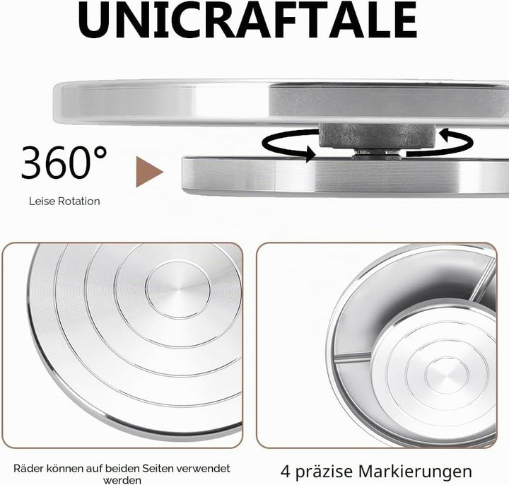UNICRAFTALE 24.5cmGrosse Drehscheibe Für Töpferwaren Metall Keramik Drehscheibe Modellierrad Mit Kug