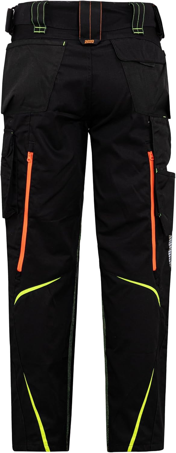 Engelbert Strauss 65511 Hose e.s.motion 2020, Qualitative Arbeitskleidung, Mehrfarbig (Schwarz/Gelb)