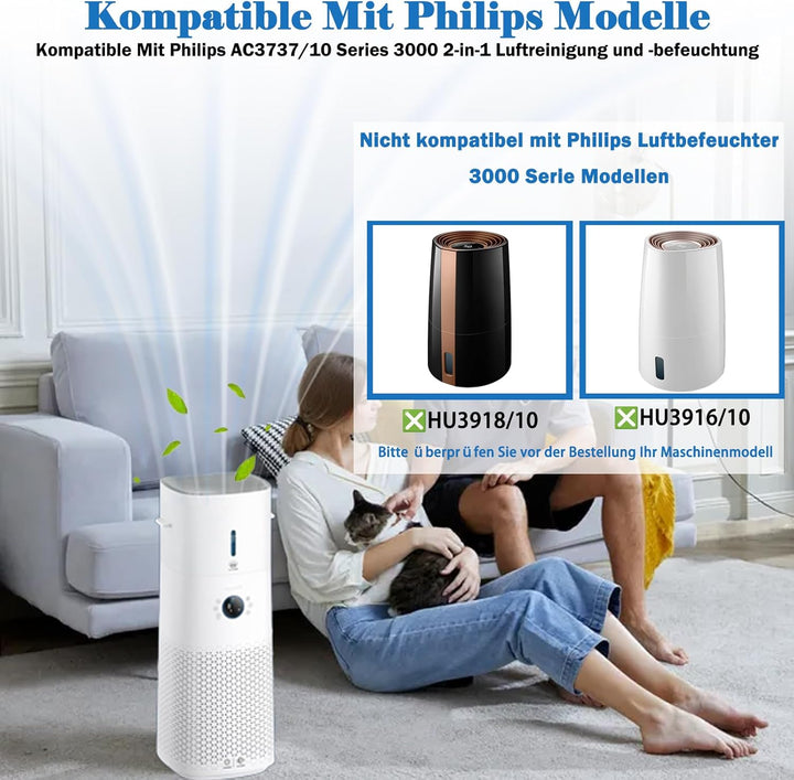 FY3455 Ersatzfilter für Philips 3000 Series AC3737/10 2-in-1 Luftreiniger und Luftbefeuchter Ersatz