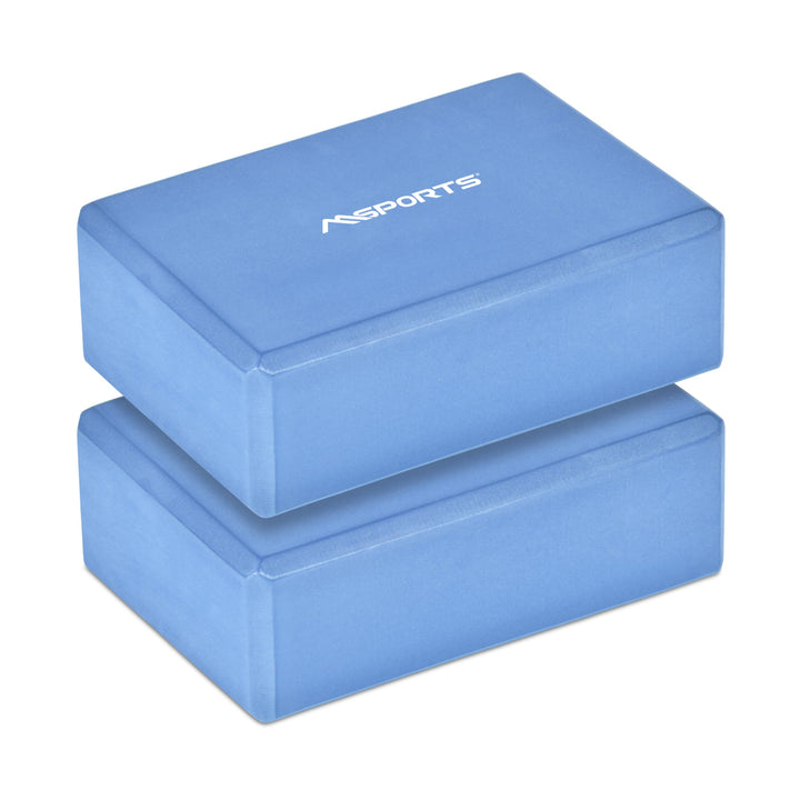 MSPORTS Yogablock Premium I 2er Pack Yogaklotz Cyan 2x Yogablöcke, Cyan 2x Yogablöcke