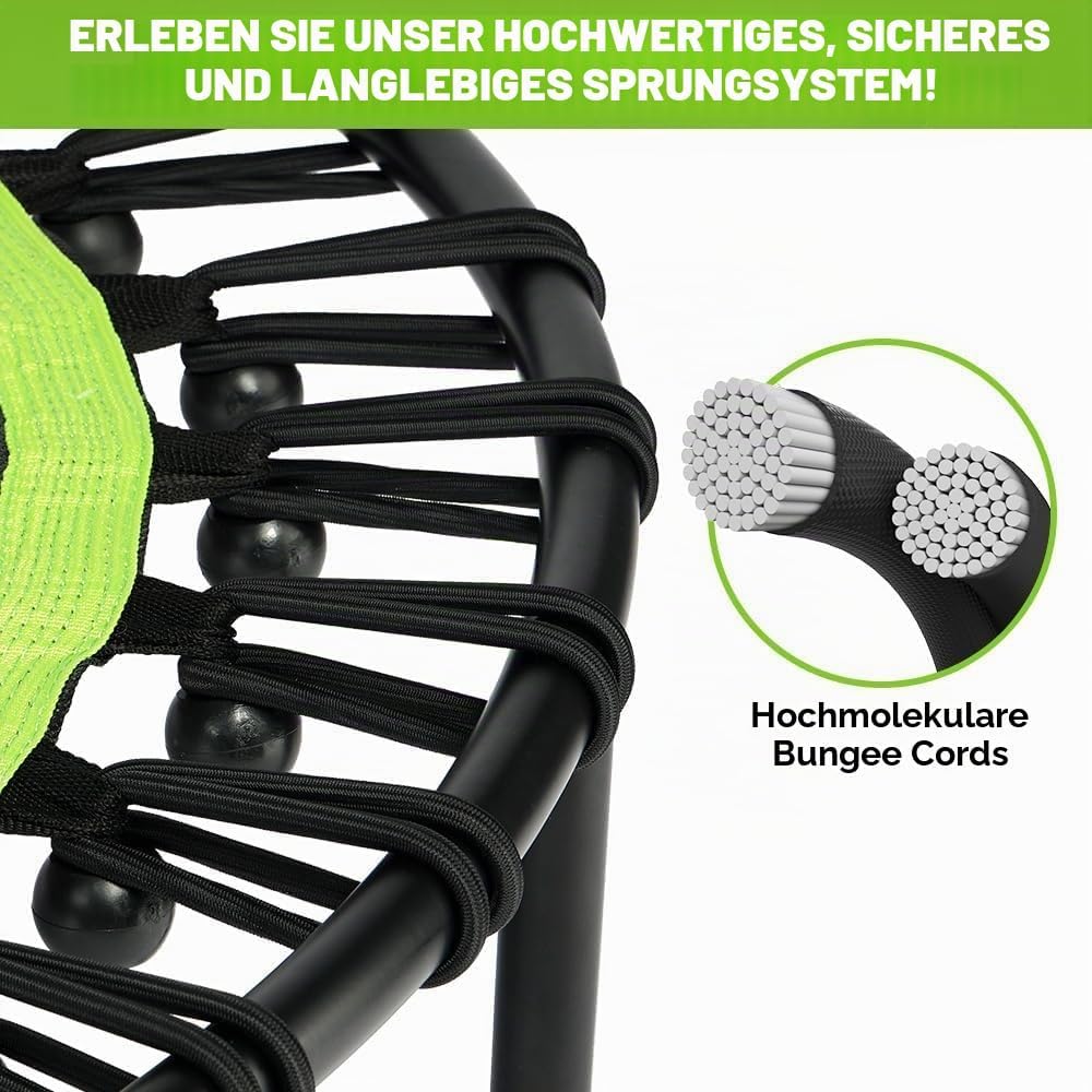 ONETWOFIT klappbares Trampolin für Erwachsene, 101/107/114/cm Mini Fitness Trampolin W/einstellbare