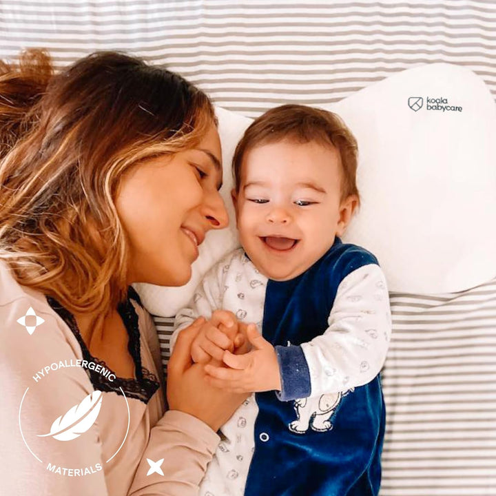 KOALA BABYCARE Babykissen Plagiozephalie bis 36 Monaten, abnehmbar für das Kinderbettchen. Hilft bei