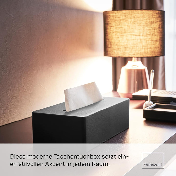 Tissue case - Tower - black Schwarz, Schwarz