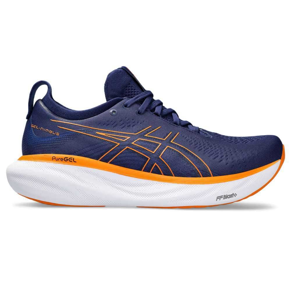 ASICS Nimbus 25 Strassenlaufschuhe für Männer Grün Fluoreszierend 42 EU Blau Weiss, 42 EU Blau Weiss