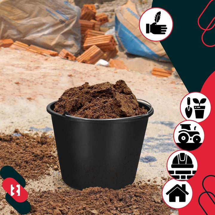 KOTARBAU 20er Set Baueimer 16L aus Kunststoff Putzeimer Mörteleimer Zementeimer Wassereimer Gartenei