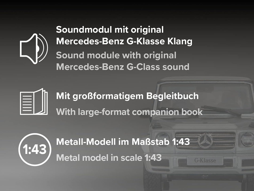 FRANZIS 67052 - Mercedes Benz G-Klasse Adventskalender 2019, Modellbausatz im Massstab 1:43, inkl. S