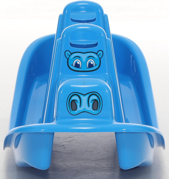 Wippe Rocker Nilpferd Tier Schaukelwippe Kunststoff Kinder Spielzeug blau, Blau