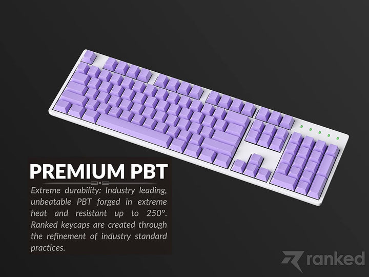 Ranked Leeres Premium-Tastenkappen-Set | 1,4 mm Dickes PBT | Cherry-Profil für Mechanische Tastatur