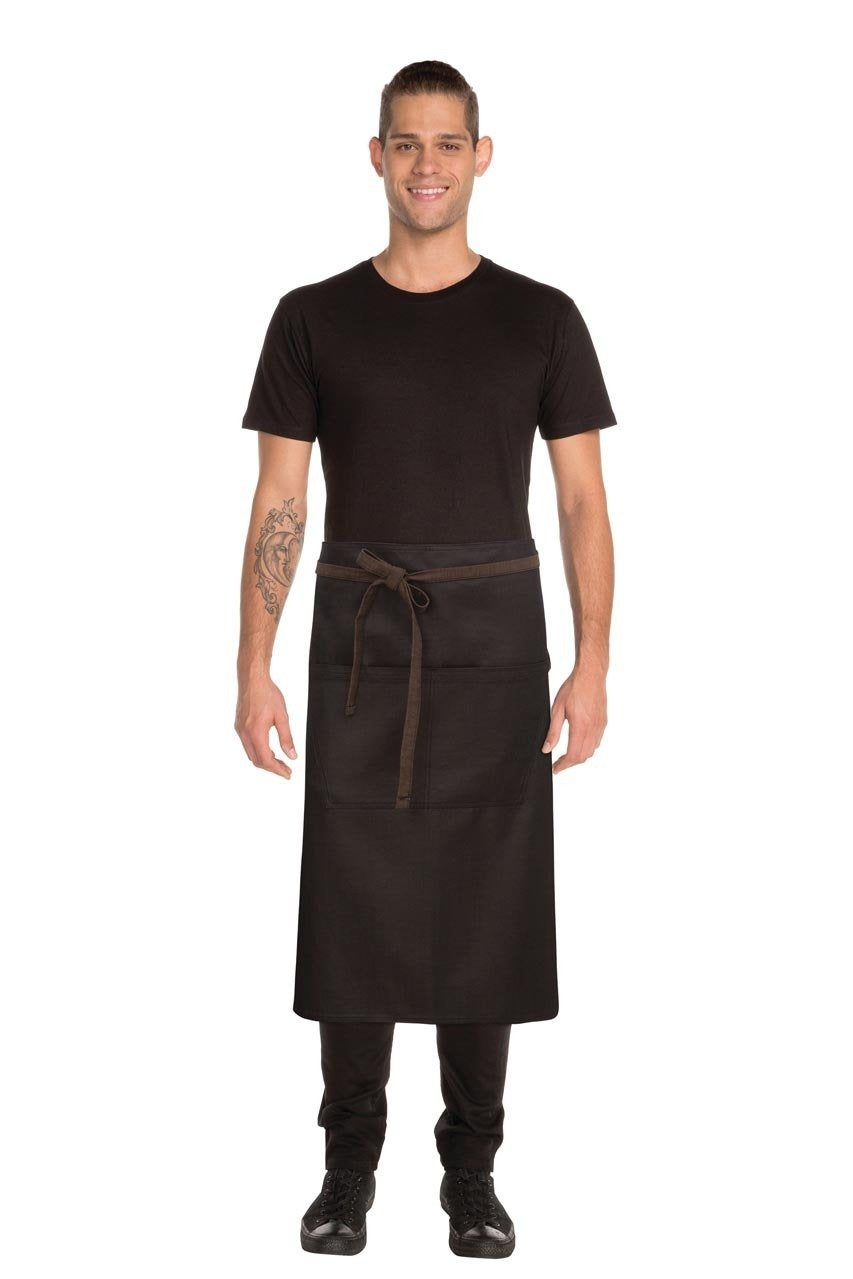 Chef Works Unisex Boulder Bistro Schürze, Braun/Schwarz, Einheitsgrösse Braun/Schwarz Boulder Bistro