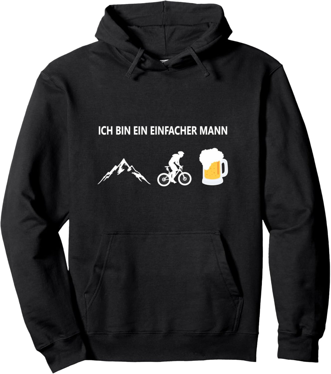 Ich bin ein einfacher Mann T.Shirt Fahrrad Berge Bier Pullover Hoodie