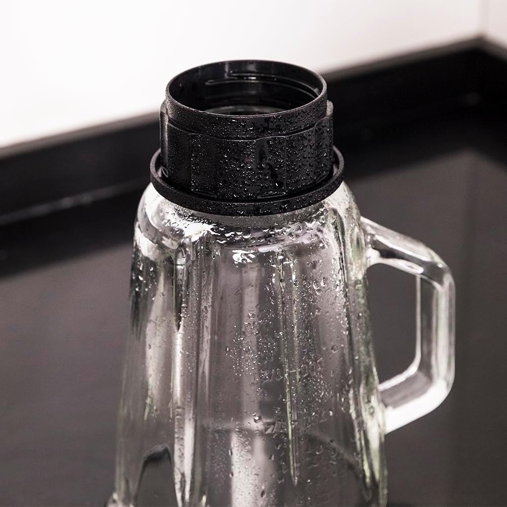 Cecotec Mixer Glas Power Schwarz Titan 1000 INOX. 1000 W, Edelstahlgehäuse, 6-Blatt-Blatt mit schwar