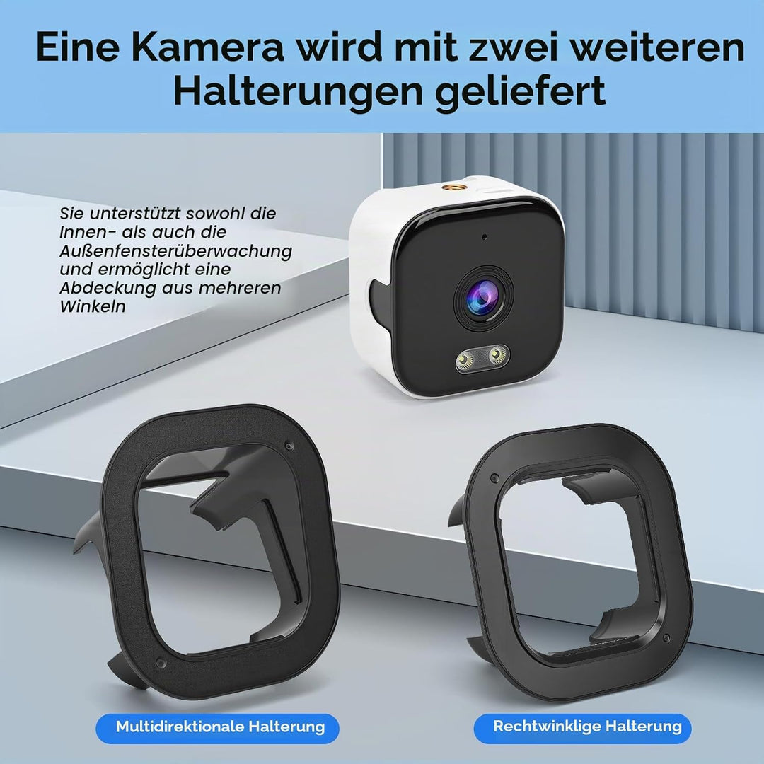 Fensterkamera 2,4 GHz &amp; 5 GHz Dual-Band 3MP 2K WLAN Überwachungskamera Innen mit KI-Farbnachtsicht,