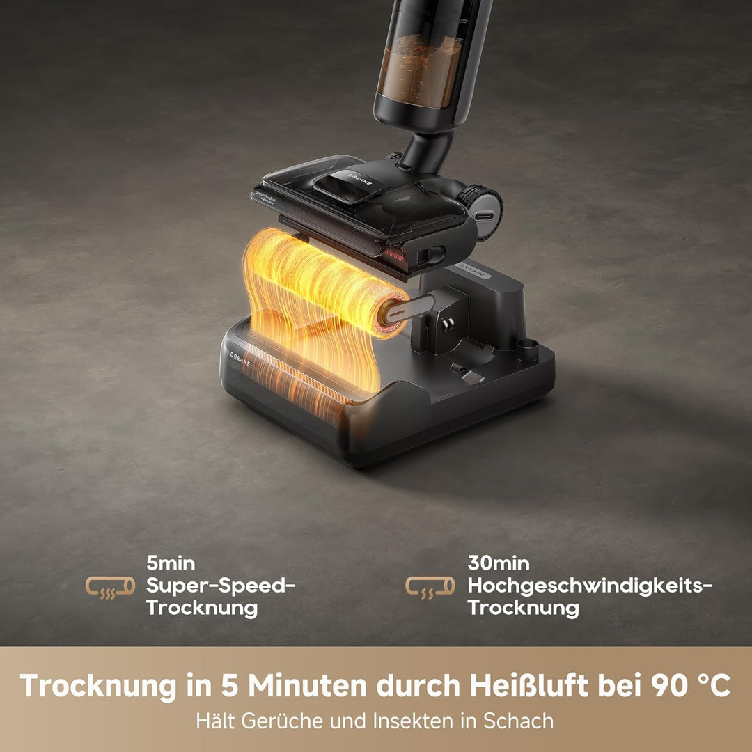 dreame H12 Pro FlexReach Nass- und Trockensauger, Flaches 180°-Design, Trocknung in 5 Minuten, 18.00