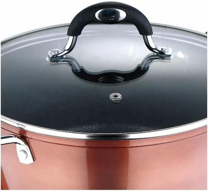 BERGNER Q2917 Set mit 5 Kochgeschirr aus geschmiedetem Aluminium, Induktion, braun