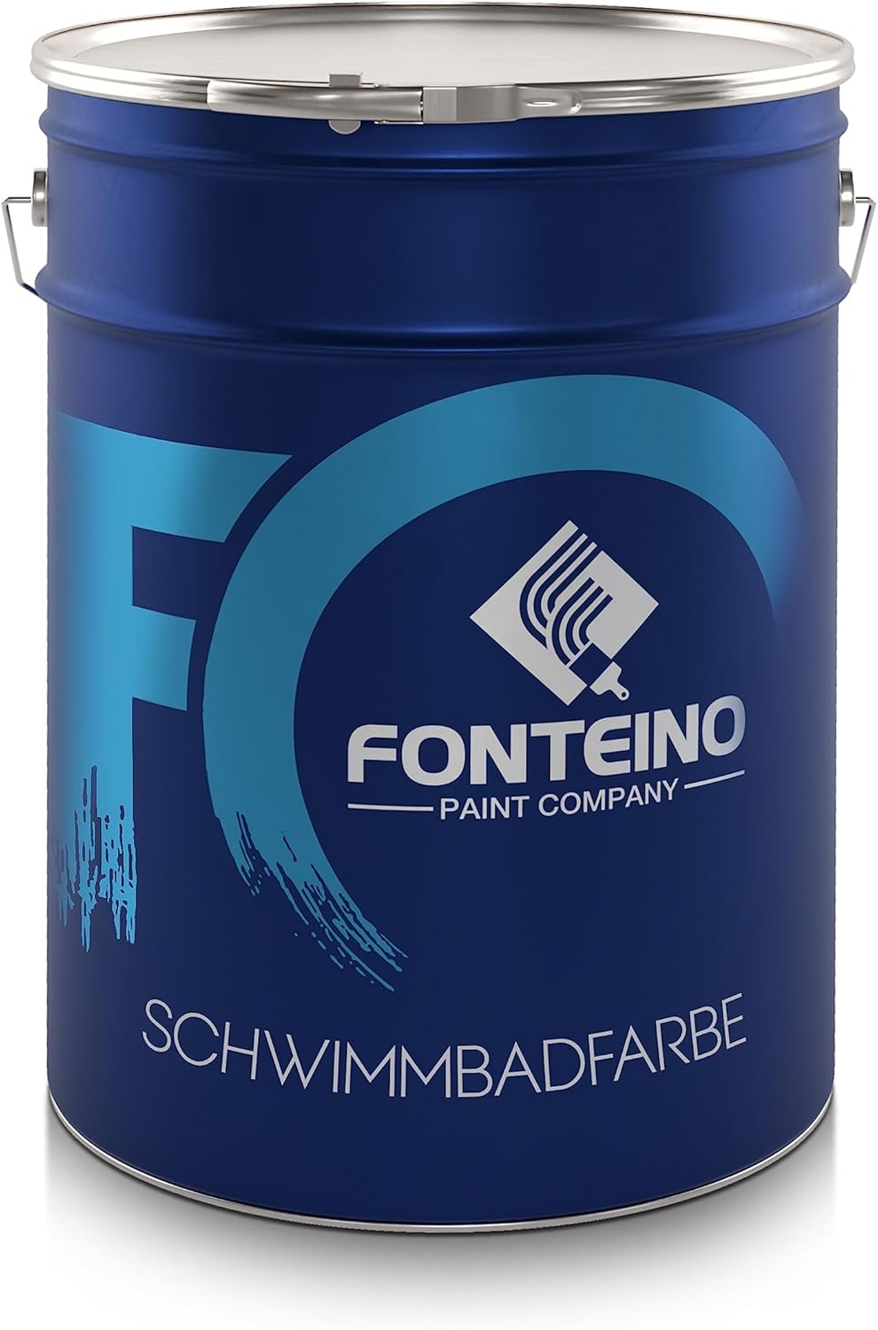 Fonteino Poolfarbe Schwimmbadfarbe Poolbeschichtung Schwimmbeckenfarbe Blau 20L 20 l (1er Pack), 20