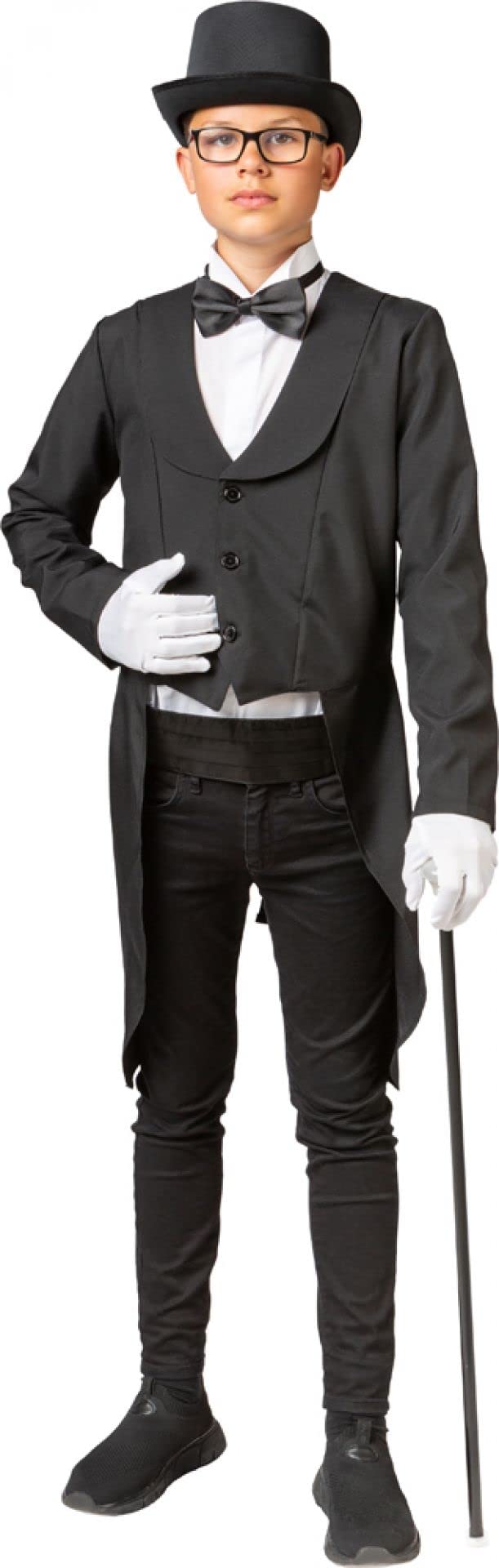 Kinderfrack schwarz, Kinder-Grösse:128 128 Schwarz, 128 Schwarz