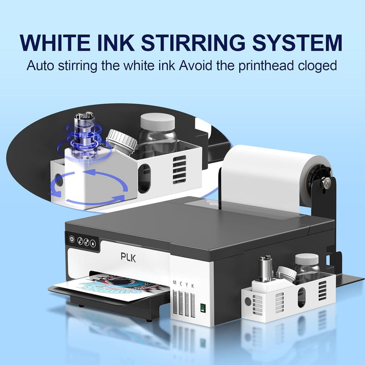PLK A4 DTF Transferdrucker, L8058 DTF Maschine, dunkler und Heller Stoff, XP600 Direktdrucker mit we