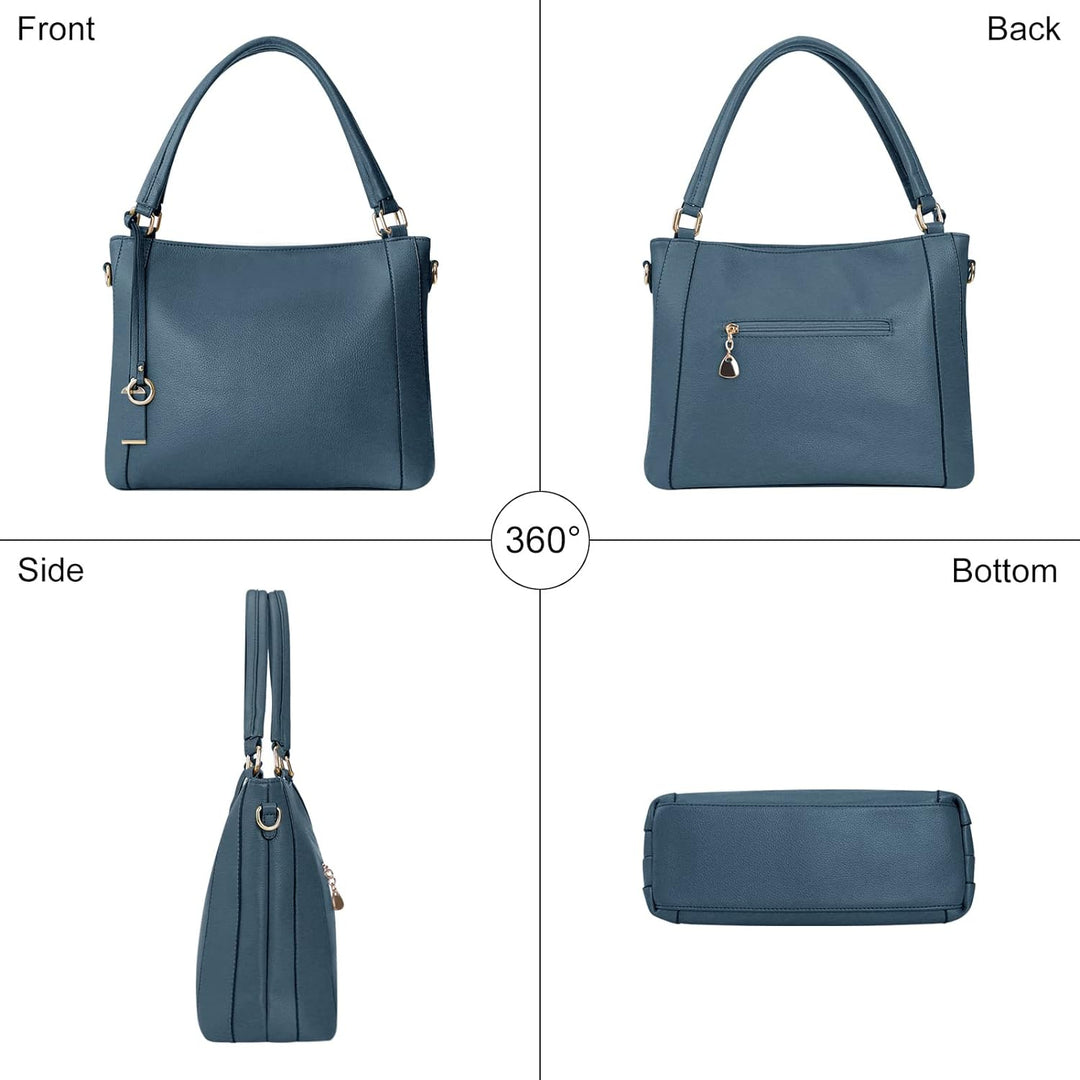 HAWEE Mode Damen Handtasche aus Weiches PU-Leder Umhängetasche Grosse Schultertasche mit Reissversch