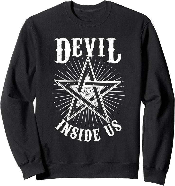 Devil Inside Us Satanic Gothic Pentagram Satanismus Devilish Sweatshirt