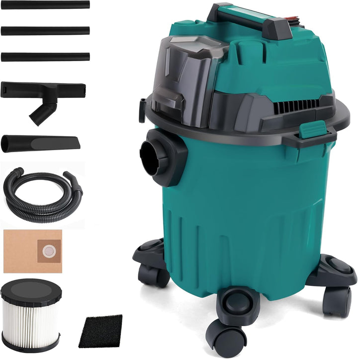 12 Liter Akku-Handstaubsauger mit 180W Bürstenlosem Motor Kompatibel mit Makita 18V Akku für Haushal