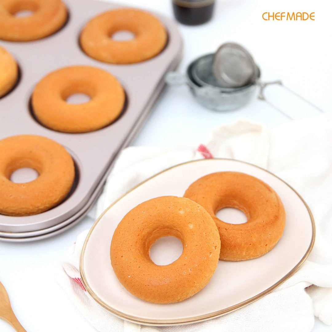 CHEFMADE Donut form Kuchen form, Antihaft-Ring-Donut-Back geschirr mit 6 Kavitäten zum Backen im Ofe