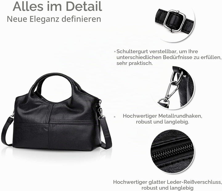 NICOLE &amp; DORIS Damen handtaschen Mode Schultertaschen für Dame Henkeltaschen über der Schulter Umhän