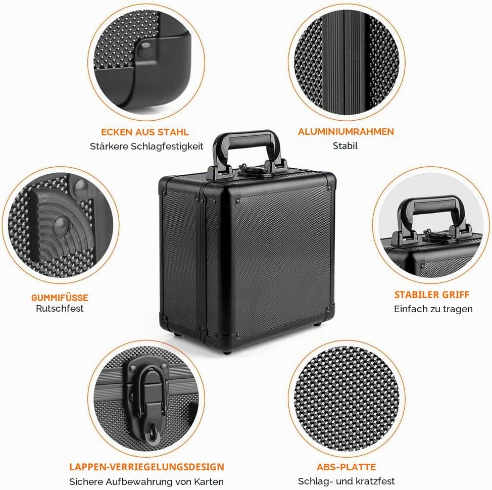 JoyHood Top Loader Aufbewahrungsbox, Graded Card Aufbewahrungsbox, PSA Card Case kompatibel mit Samm