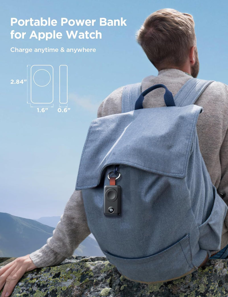 JOYROOM 2000 mAh Kabelloses Ladegerät für Apple Watch-Serie 9/8/7/6/5/SE/4/3/2/UItra 2/Ultra, Magnet