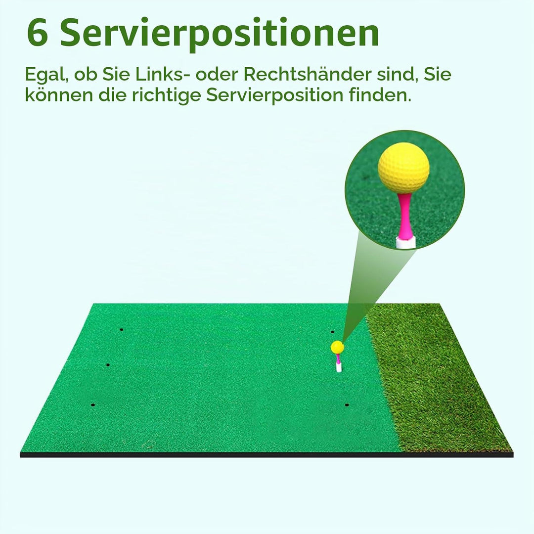 150×120cm Golf Abschlagmatte, Premium Faltbare Golf Trainingsmatte mit 9 Bällen &amp; 9 Tees, Dicke Kuns