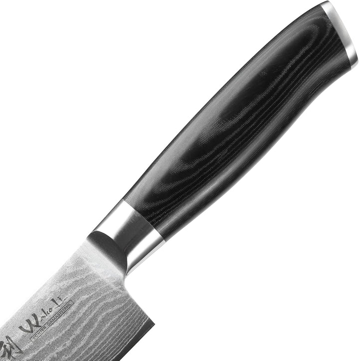 Wakoli 3er Damastmesser-Set mit Klingenlängen von 8,50 bis 17 cm extrem scharf aus 67 Lagen I Hochwe