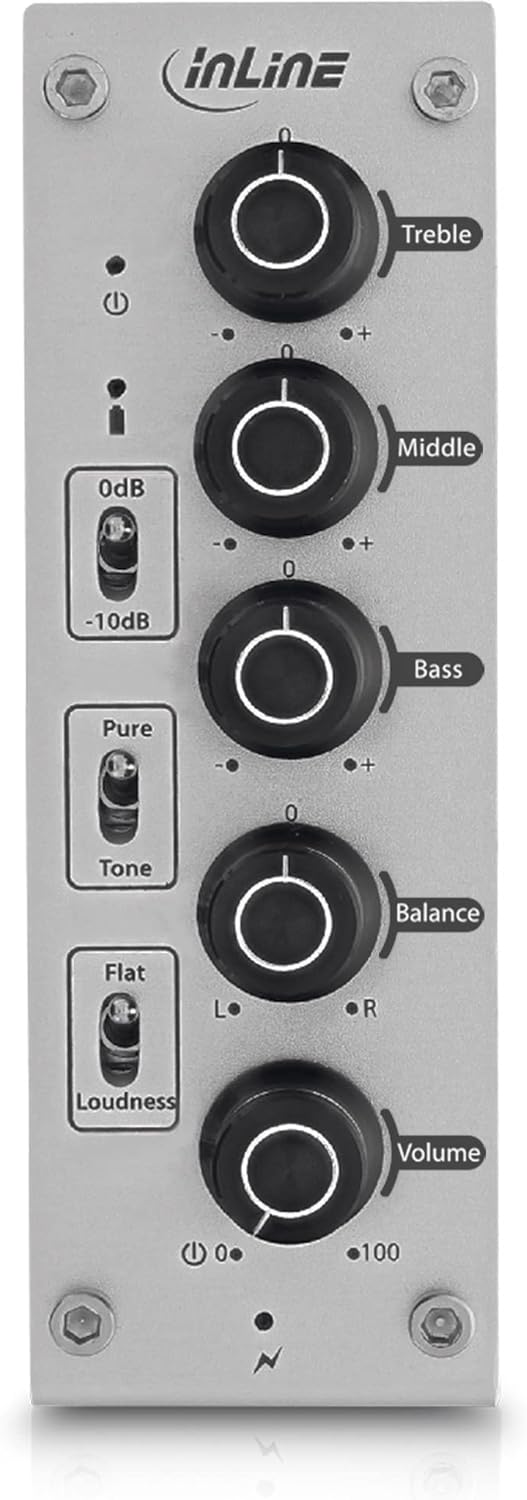 InLine 99204I AmpEQ mobile, Hi-Res AUDIO Kopfhörer-Verstärker und Equalizer, 3,5mm Klinke, mit Akku