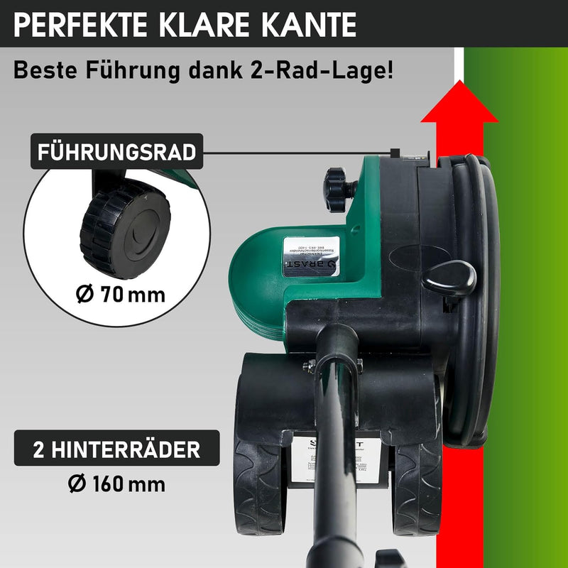 BRAST Rasenkantenschneider 1200Watt einstellbare Kantenführung elektrischer Rasentrimmer Elektro Gra