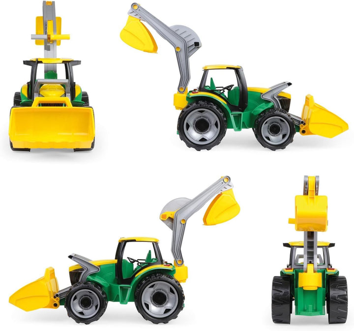 Lena 2080 x Giga Trucks Traktor mit Frontlader und Baggerarm, Starke Riesen Trecker ca. 107 cm, Spie