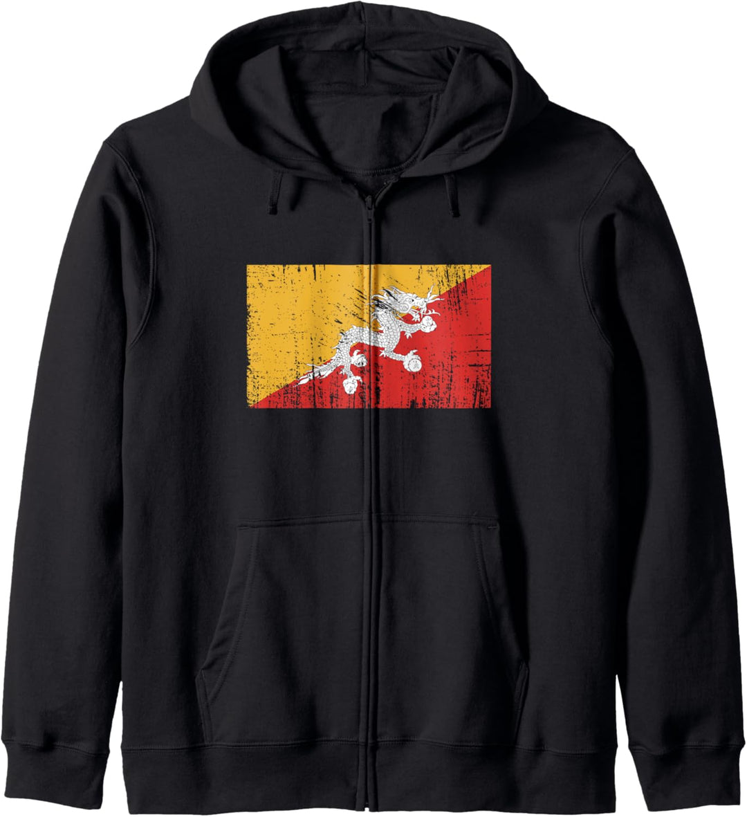 Königreich Bhutan Flagge-Fahne Geschenk Fussball-Fan Sport Kapuzenjacke