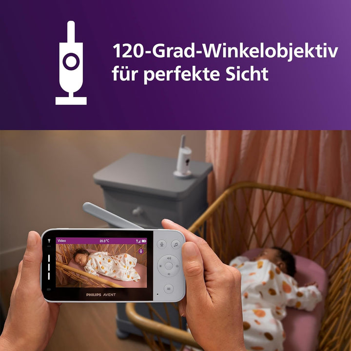 AVENT Philips Connected Videophone mit WLAN, hochwertiger HD-Kamera, Infrarot-Nachtsichtfunktion, Sc