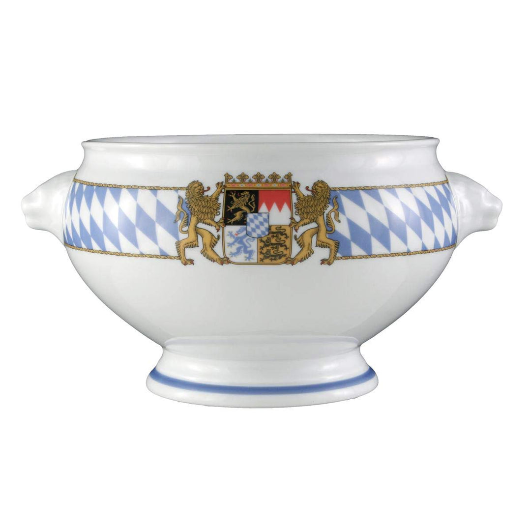 Seltmann Weiden 001.455459 Compact Bayern Löwenkopfterrine ohne Deckel 3,0 L, Blau/Weiss/Gelb/Rot 26