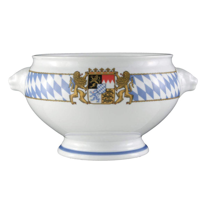 Seltmann Weiden 001.455459 Compact Bayern Löwenkopfterrine ohne Deckel 3,0 L, Blau/Weiss/Gelb/Rot 26