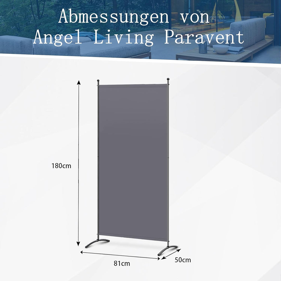 Angel Living 1 Teilig Paravent, Raumteiler Klappbar Freistehend Sichtschutz, Trennwand, Raumtrenner