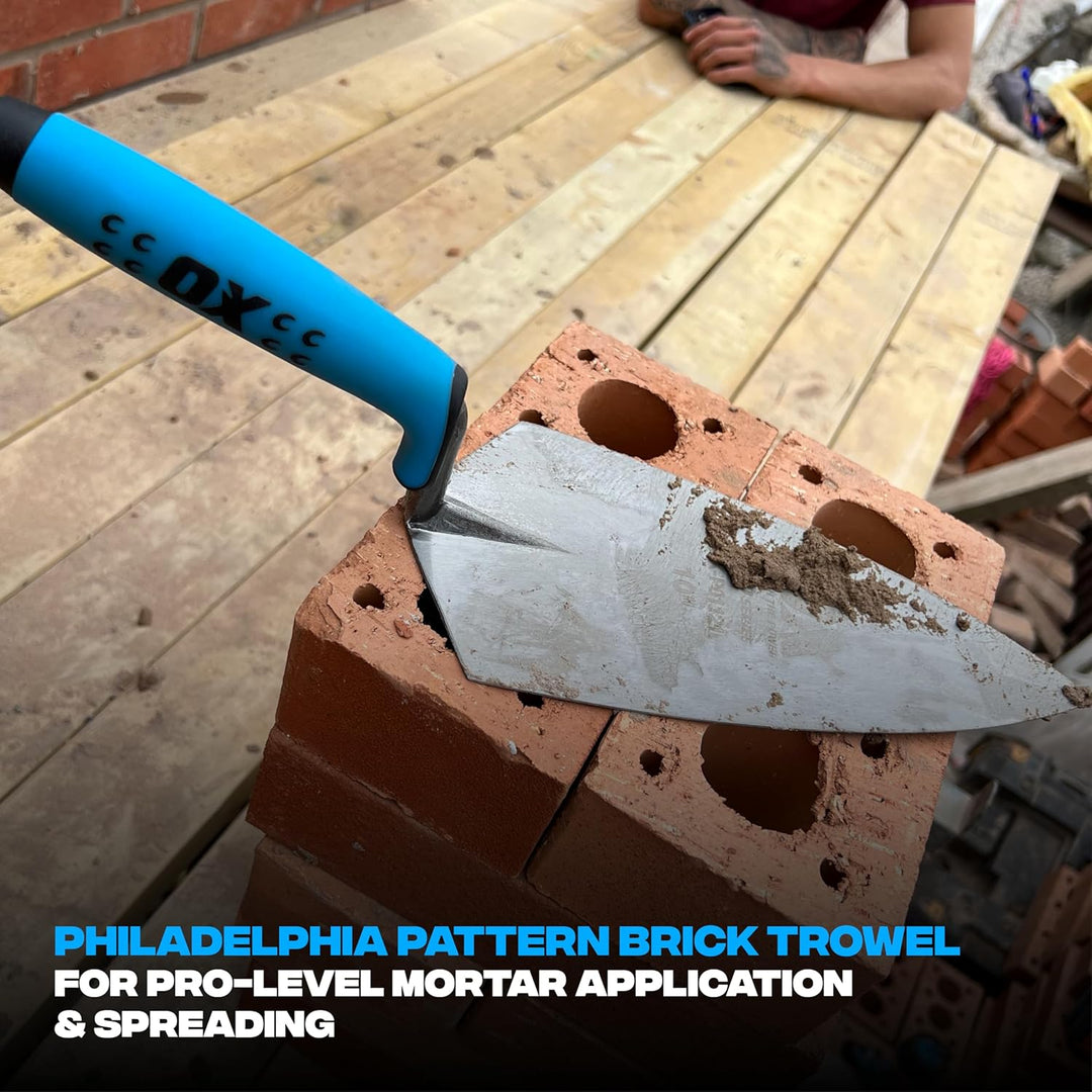 OX OX-P011210 Pro Brick Trowel Philadelphia Pattern-10 / 250mm Kelle, blau 10" / 250mm Philadelphia,