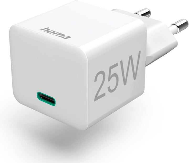 Hama Schnellladegerät USB-C Ladegerät 25 W (USB Ladegerät für Smartphone, Tablet etc., Ladestecker U