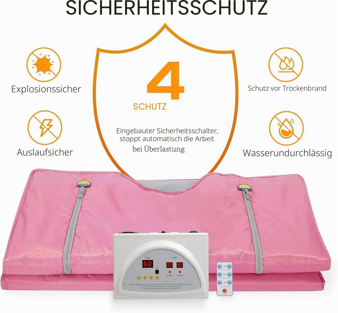 VAYOTOY Infrarot-Saunadecke 2 Zone Digital Heim Saunadecke Professionel Detox Therapie Sauna Tragbar