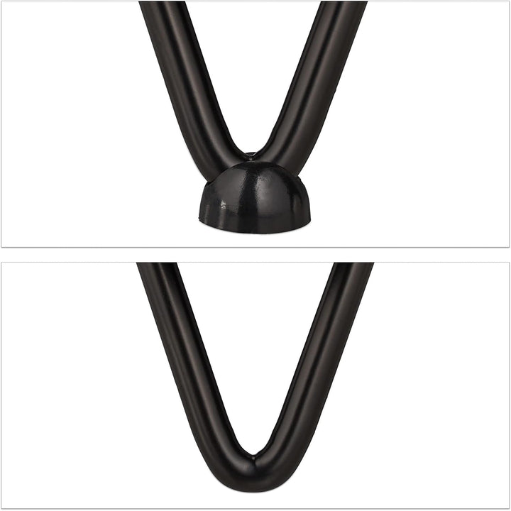 Relaxdays Hairpin Legs, 4er Set, 2 Streben, Metall, Haarnadel Tischbein für Hocker, Tisch &amp; Schrank,