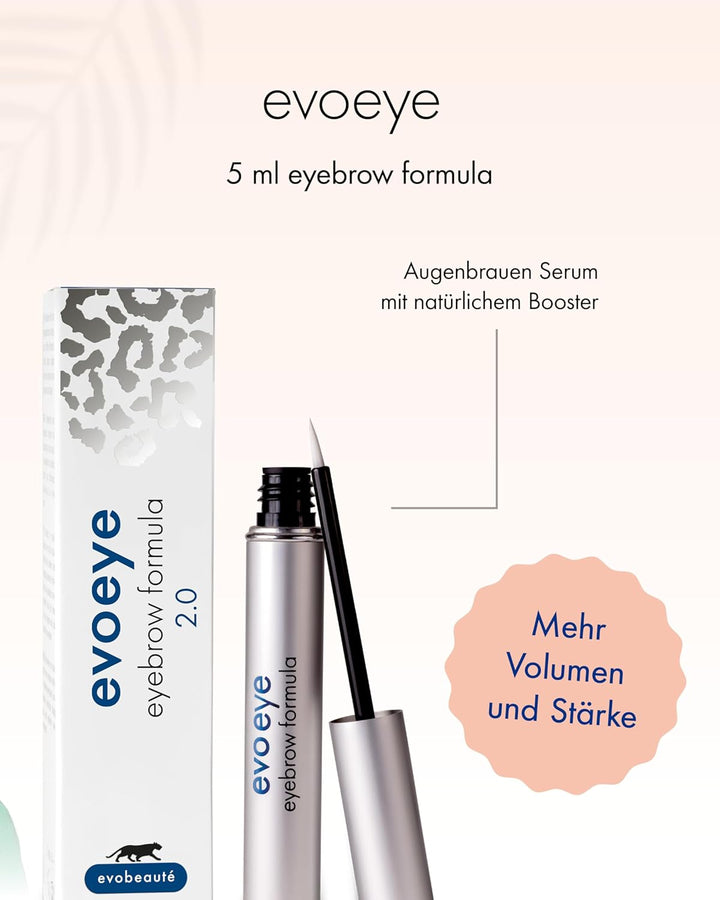 EVOBEAUTÉ evoeye Eyebrow Formula 2.0 6 ml I Augenbrauenserum für dichte Augenbrauen in 8-12 Wochen I