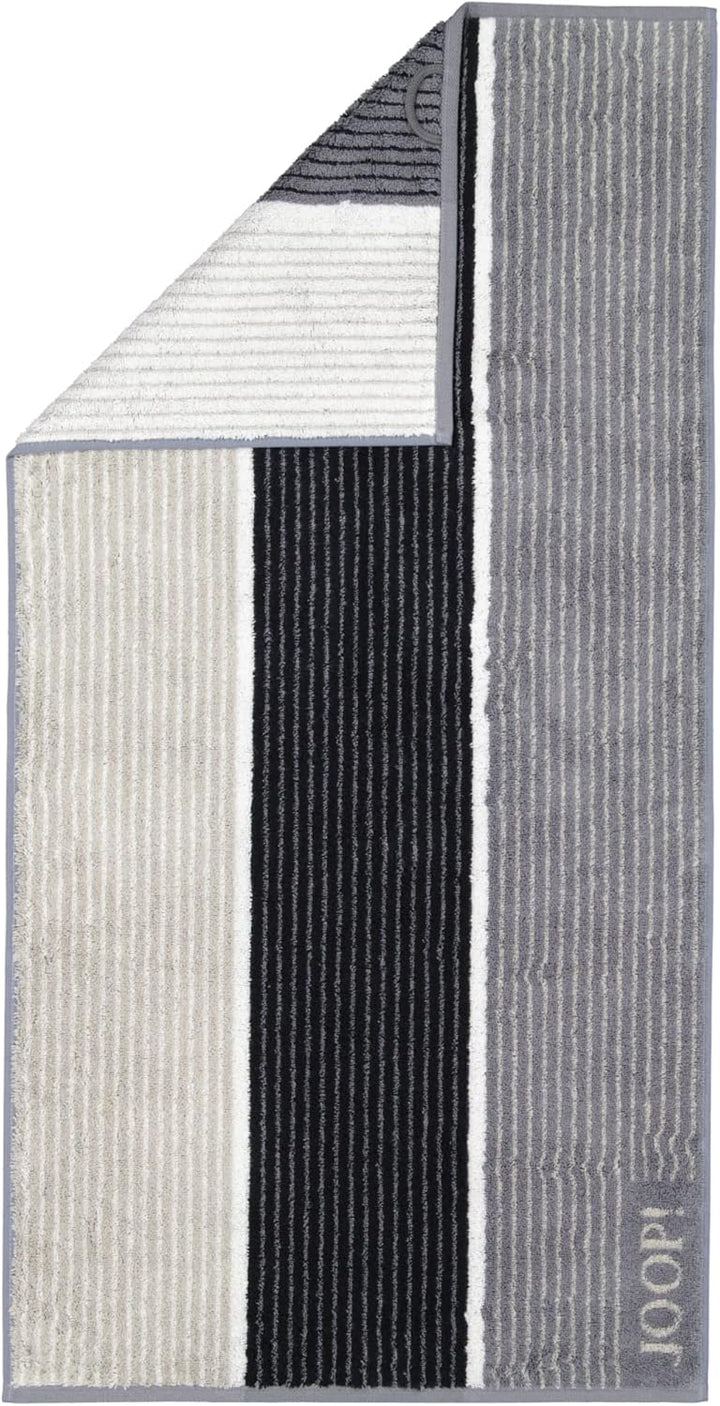 Joop! Handtücher Signature Lines 1658 schwarz - 97 Saunatuch 80x200 cm, Schwarz - 97 Saunatuch 80x20